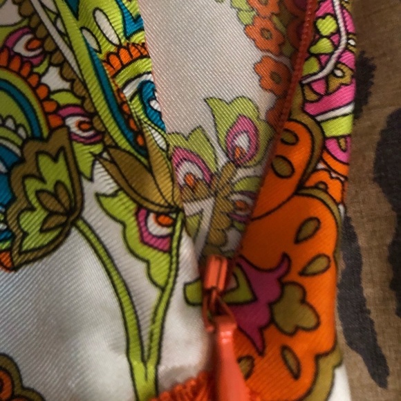 MILLY of NEW YORK size 10-12 multi colored paisley print Mini Skirt & tunic - Picture 16 of 16